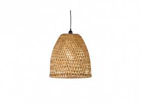 Braided rattan L ceiling lamp