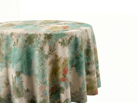 Soft floral tablecloth