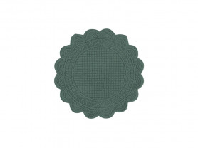 Green flower velvet placemat