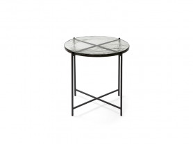 Black cross side table