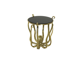 Mesa auxiliar pulpo dorado