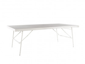 Mesa blanca madera Silk 220x120 cm
