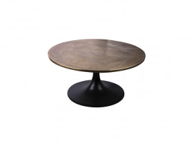 Old gold round coffee table 76 cm