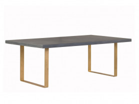 Cement table with golden legs