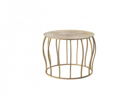 Mesa chillout barrotes dorados