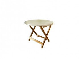 White lacquered chillout table