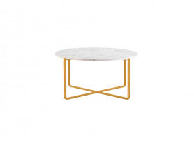 Gold and marble Cross table 60 cm