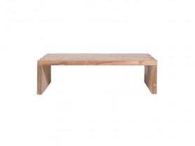 Formentera teak table with U legs