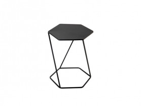 Black hexagonal table