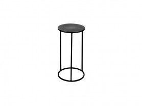 Black round side table 64 cm h