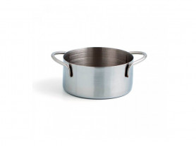 Mini stainless steel saucepan with 2 handles 8 cm 4h