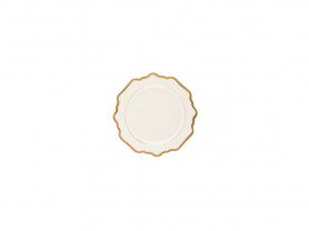 Plato Anne blanco filo oro 16 cm
