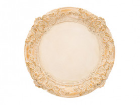 White gold baroque presentation plate
