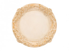 White gold baroque presentation plate