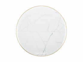 28 cm gold edged marble plate