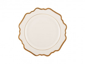 Plato Anne blanco filo oro 26,5 cm