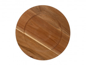 Acacia wood presentation plate