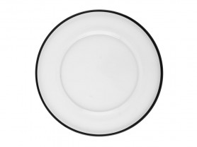 Black filo transparent presentation plate