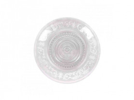 Engraved glass soup dish Du Monde