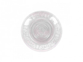 Engraved glass soup dish Du Monde