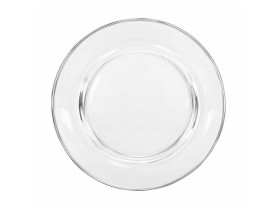 Transparent glass presentation plate