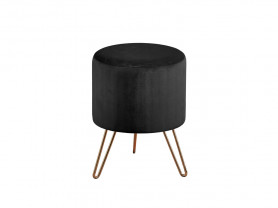 Black Velvet Bondi pouf cover