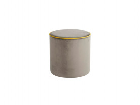 Pouf against gray yellow edge