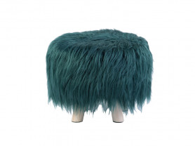 Green Hairy Pouf