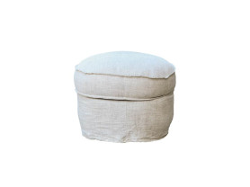 Linen pouf