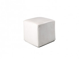 Square white pouf