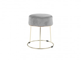 Pearl gray Velvet pouf