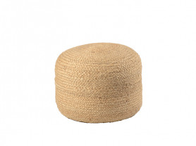 Natural jute pouf