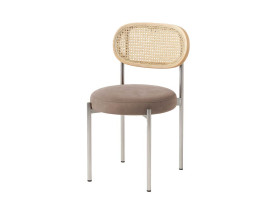 Silla Belini rattán cojín marrón