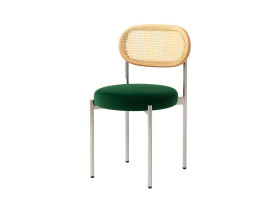 Silla Belini rattán con asiento verde pino
