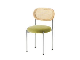 Silla Bellini verde oliva rattán