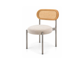 Silla Bellini ratán cojín crudo