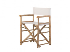 Beige bamboo director chair