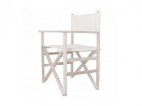 Clear raw canvas director chair