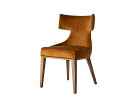 Doza ocher velvet chair