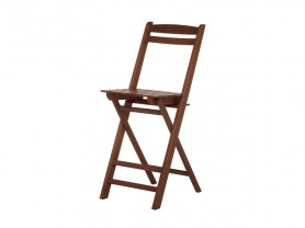 Patented high walnut folding chair