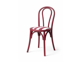 Silla Thonet granate asiento rayas granates