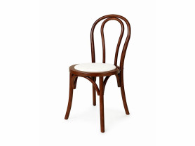 Thonet chair walnut white seat