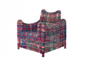 Armchair with colored ropes