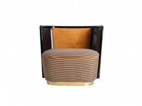 Sillón round Manhattan Velvet naranja