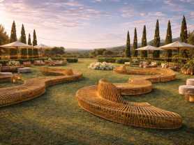 Interconnectable curved sofas