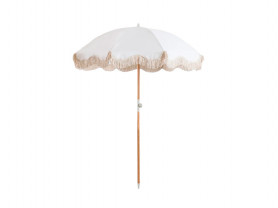 Beige fringe umbrella