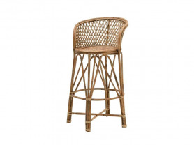 Bamboo stool with backrest