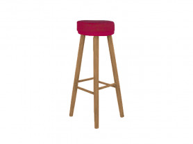 Garnet sheath wooden stool