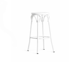 White Thonet-style bar stool