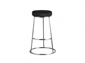 Silver and black Velvet stool